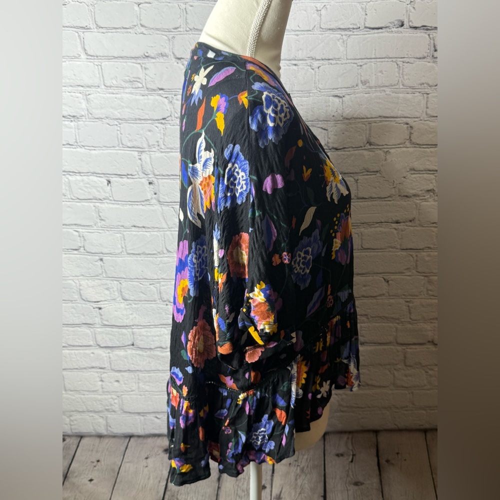 Anthropologie Josie Dolman sleeved floral top size xs - Picture 6 of 11